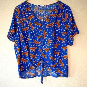 Beach Lunch Lounge Top Leopard Print 🐆